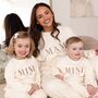Child's Mini Est Personalised Embroidered Sweatshirt Jumper With Optional Matching Mama, thumbnail 1 of 12