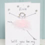 Handmade Personalised 3D Will You Be My Godmother Card, thumbnail 2 of 2