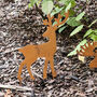 Rusty Decorative Stag Garden Stakes, thumbnail 3 of 3
