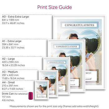 Congratulations Couples Photo Print Personalised Engagement Gift, 5 of 5