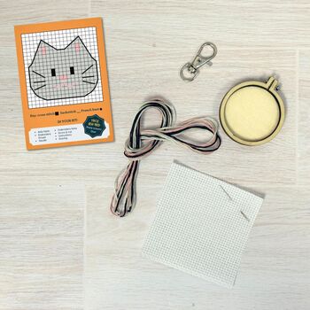 You're The Cats Whiskers! Mini Matchbox Cross Stitch Kit, 9 of 12