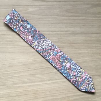 Liberty Tie/Pocket Square/Cuff Link In Pastel Pinks, 5 of 6