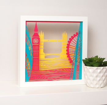 Framed London Landmark Papercut Art, 3 of 5