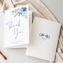 Wedding Thank You Cards Blue Floral, thumbnail 1 of 6