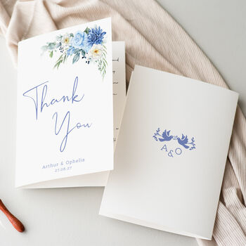 100 Cartellini Personalizzati Per Bomboniere | Thank You For Celebrating | Blu | 4x5,5 Cm | Darling Souvenir