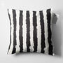 Striped Black And White Soft Cushion Cover, thumbnail 5 of 7