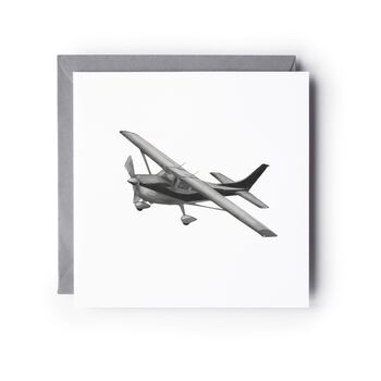 Cessna Aircraft – Hand Drawn Aviation Greeting Card Illustration, 2 of 6