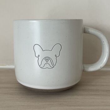 French Bulldog Engraved White Ceramic Tea/ Coffee Mug, 5 of 5