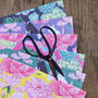 Luxury Blue Rose Print Gift Wrap Sheets, thumbnail 4 of 5