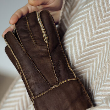 Sheepskin Stitch Detail Ladies Gloves, 3 of 12