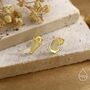 Mismatched Harp And Lyre Stud Earrings In Sterling Silver, thumbnail 4 of 12