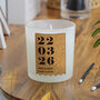 Wedding Anniversary Gifts Personalised Candle Love Story, thumbnail 3 of 5