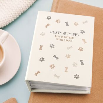 Personalised Dog Memorial 6x4 Photo Album With Sleeves, 2 of 4