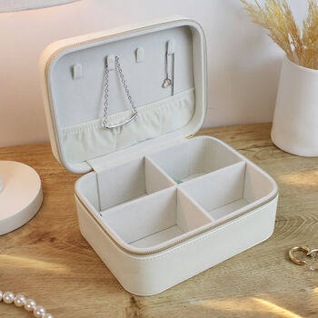 Personalised Pink Bow Travel Jewellery Box Gift For Her, 2 of 6