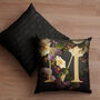 Personalised Dark Floral Letter Cushion, thumbnail 3 of 4