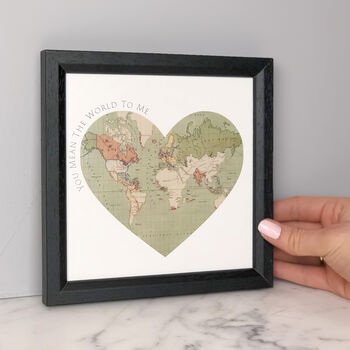 Vintage Map Heart Card, 4 of 5