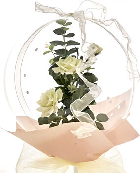Bobo Balloon With Rose/Eucalyptus Floral Arrangement, 8 of 8
