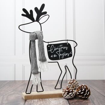 Personalised Christmas Sign Reindeer Your Name Here, 3 of 4