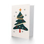 Tree Bright Modern Abstract Xmas Christmas Card, thumbnail 2 of 4