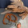 Orange Braided Orange Necklace And Pendant, thumbnail 5 of 5