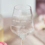 Personalised 'Just Right For Mum' Wine Glass, thumbnail 2 of 4