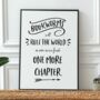 Bookworm Quote Print One More Chapter, thumbnail 2 of 4