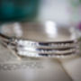 Personalised Sterling Silver Bangle Set With Heart, thumbnail 3 of 5