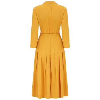 Lucille Dress In Mustard 1940s Vintage Style, 2 of 3