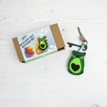 Avocado Cat Keyring Craft Kit, 7 of 11