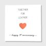 Together For Leather 3rd Anniversary Card Leather Heart, thumbnail 6 of 8
