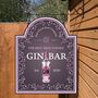 Best Gin Bar. Personalised Bar Sign, thumbnail 1 of 10