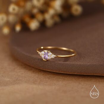 Vintage Inspired Lilac Purple Cz Ring, 5 of 12
