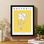 Personalised Birth Flower Colour Block Print, thumbnail 1 of 5