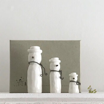 Porcelain Snowman Family, 3 of 6