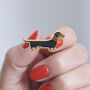 Dachshund Christmas Dog Pin, thumbnail 4 of 4