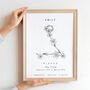 Personalised Zodiac Birth Flower Constellation Print, thumbnail 1 of 10