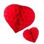 Honeycomb Tissue Paper Hearts In Three Sizes, thumbnail 2 of 2