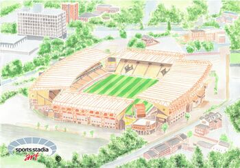 Wolverhampton Wanderers Molineux Stadium Art Print, 2 of 3