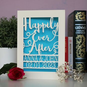 Personalised Papercut Happily Ever After Card, 4 of 10