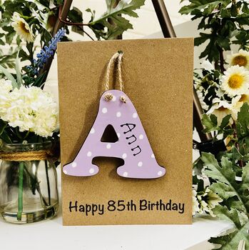 Personalised 85th Birthday Wooden Keepsake Card, 2 of 5