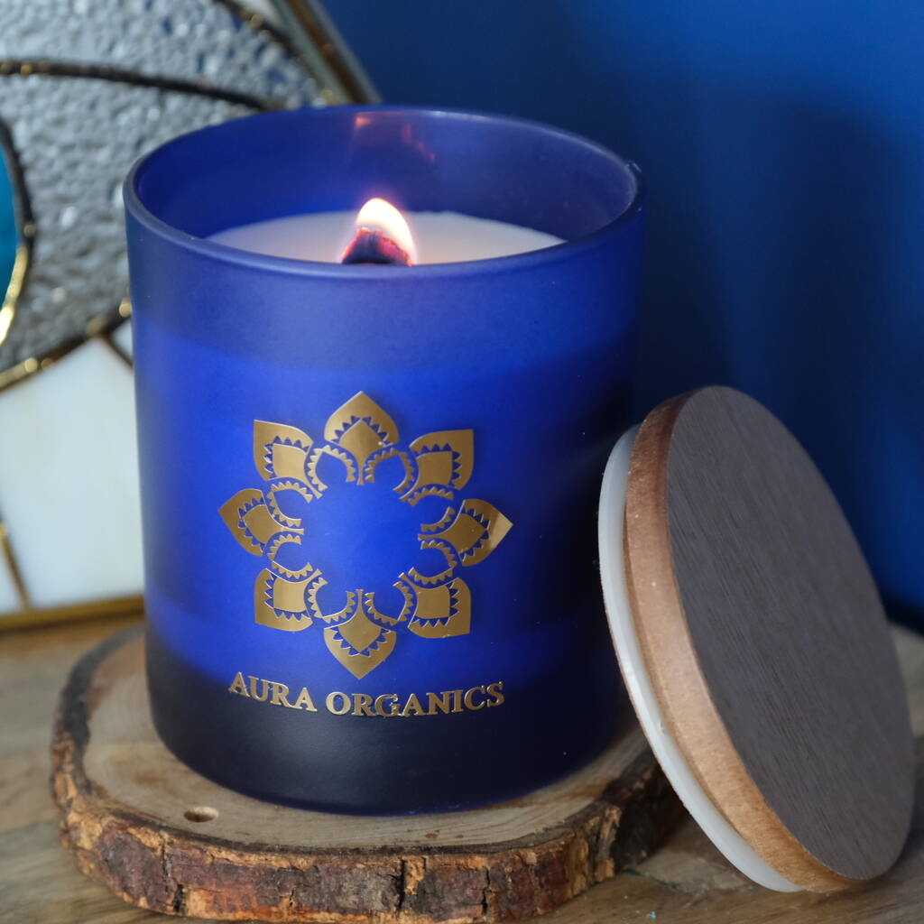 Natural Soy Wax Candle White Musk And Amber By Aura Organics Cosmetics