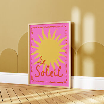 Le Soleil Illustrated Sun Giclee Print, 7 of 11