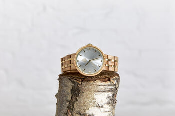 Unisex Wristwatch, Giftable Accessories, Wooden Wristwatch, Beige, 4 of 5