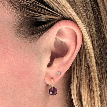 Amethyst Teardrop February Birthstone Earrings, 3 of 6