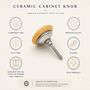 Sunflower Styled Ceramic Round Cabinet Knob, thumbnail 2 of 9