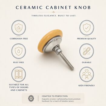 Sunflower Styled Ceramic Round Cabinet Knob, 2 of 9