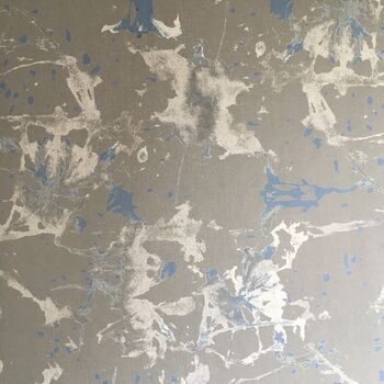Tie Dye Marble Wallpaper Grey / Blue, 4 of 8