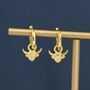 Dangling Highland Cow Huggie Hoops, thumbnail 4 of 12