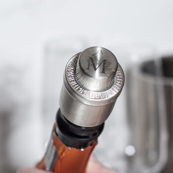 Personalised Floral Initial Vacuum Bottle Stopper, 2 of 2