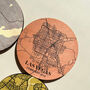 Personalised Favourite Location Maps Wooden Coaster Set, thumbnail 6 of 11